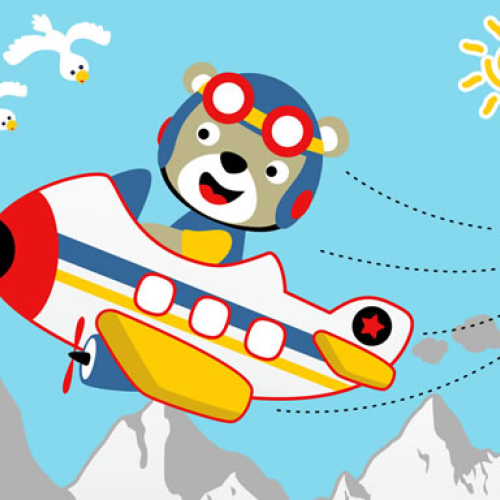 Friendly Airplanes For Kids Coloring