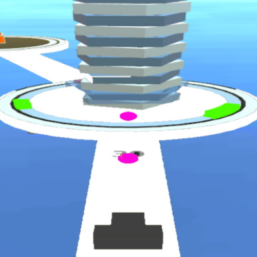 Shoot 3D BALL-Hit Twisty Stack