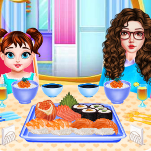 Baby Taylor Sushi Cooking
