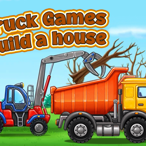 Truck games - build a house