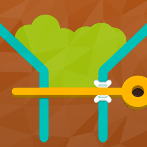 Colored Water and Pin