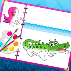 Sea Creatures Coloring Book