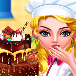 Chocolate cake cooking party