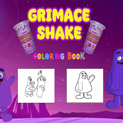 Grimace Shake Coloring