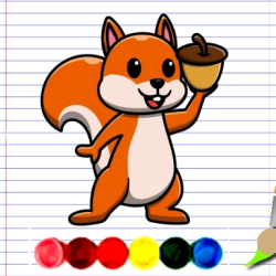 Squirrel Coloring Adventure