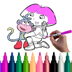 Dora Coloring Fun Time