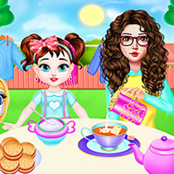 Mom And Taylor Washing Clothes