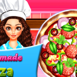 HOMEMADE PIZZA COOKING