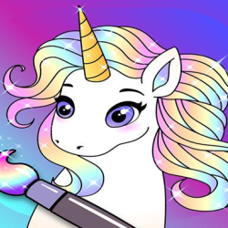 Animated Glitter Coloring Book - My Little Unicorn