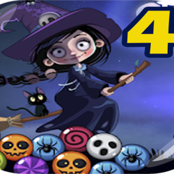 Bubble Shooter Funny Halloween Paper Fold