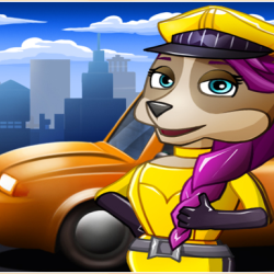 Kids racing. Puppy patrol