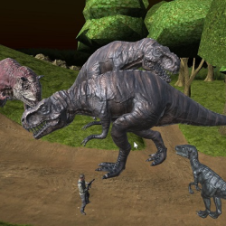Midnight multiplayer dinosaur hunt
