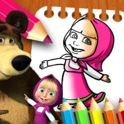 Masha & the Bear Coloring Book