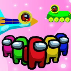 Among Us Space Colorfull - Pin Pull Game