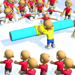 Push the Crazy Crowd : Stickman Clash 3D